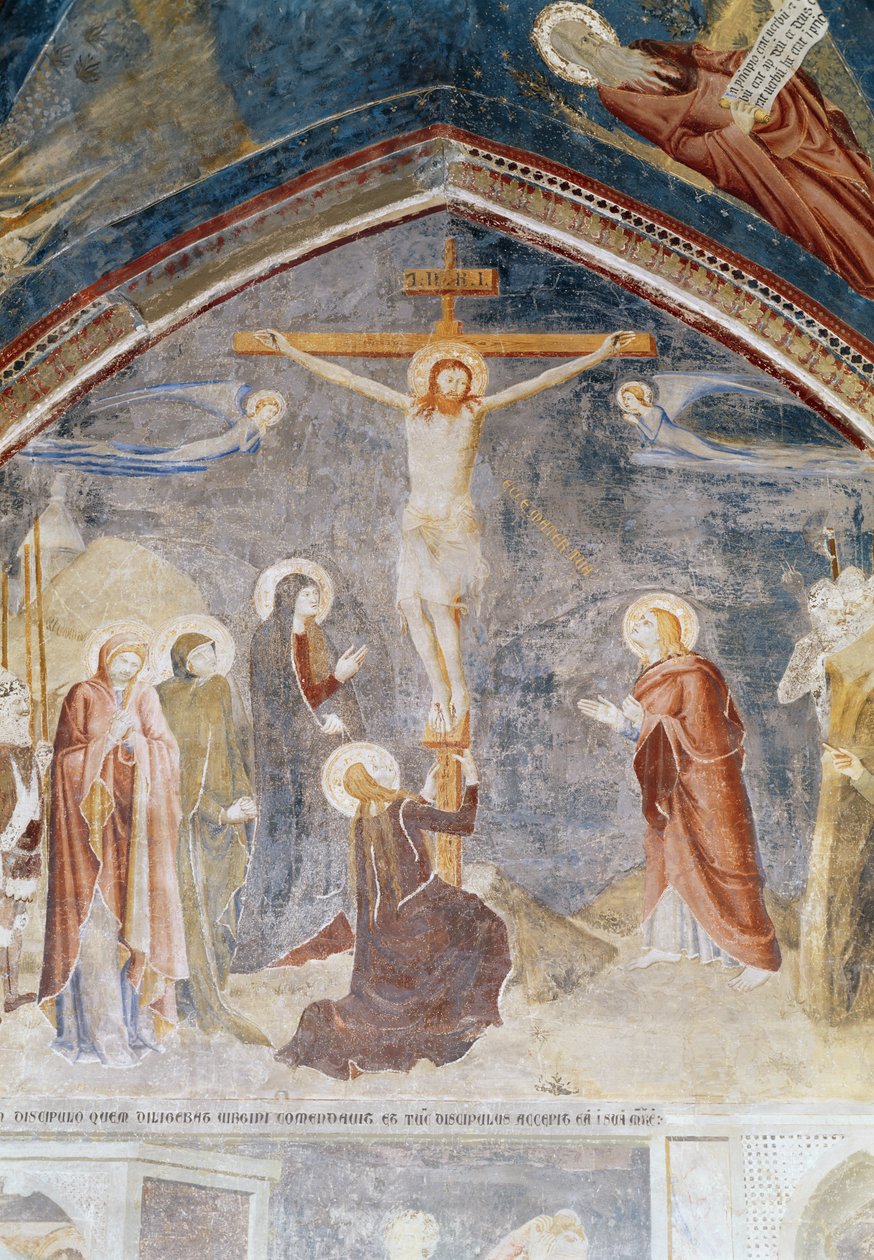The Crucifixion (detail from the centre, from the chapel of St. John) by Matteo di Giovanetto da Viterbo