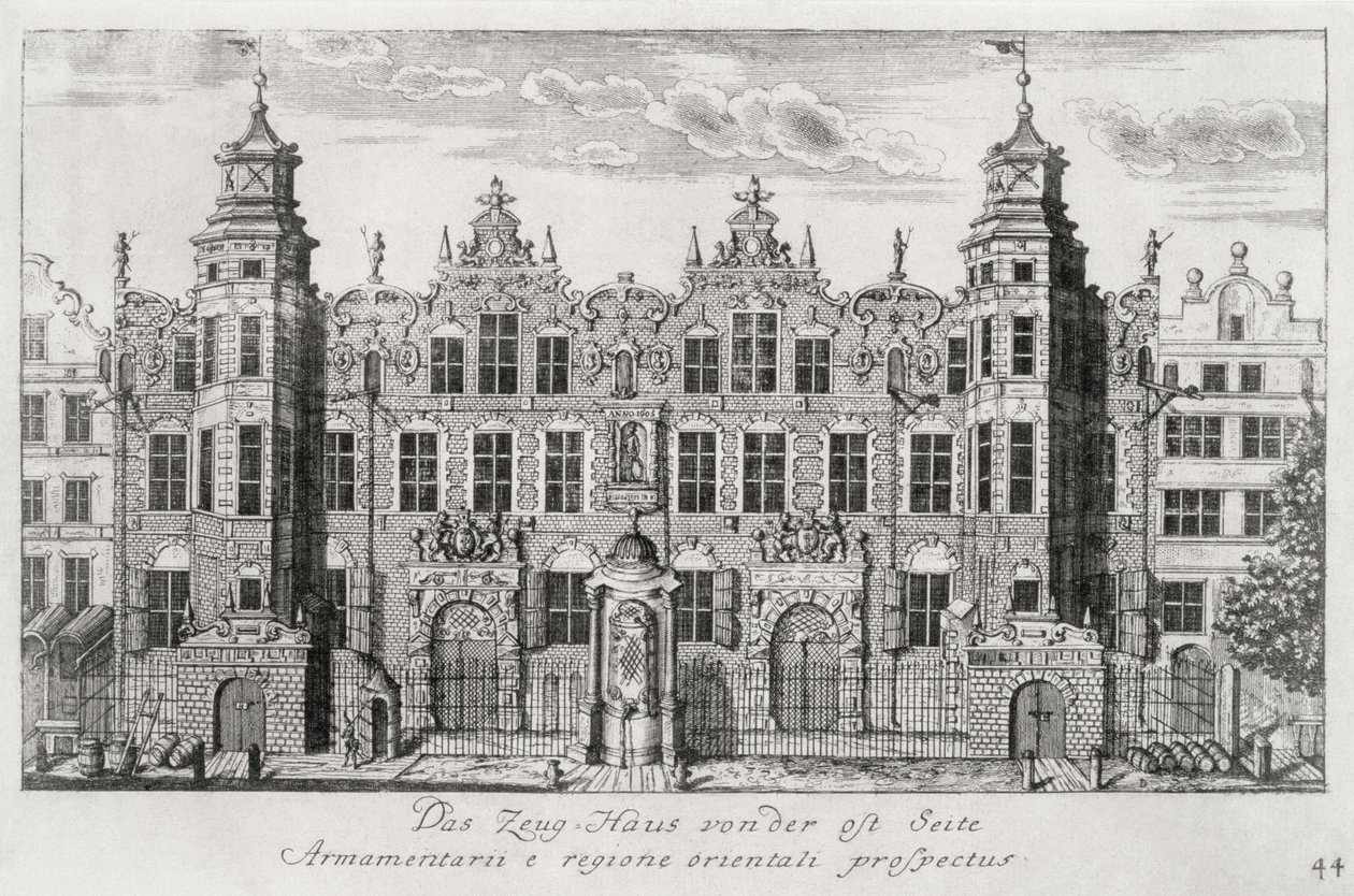 The Armoury Seen from the Eastern Side of Piwna Street by Matthaeus Deisch