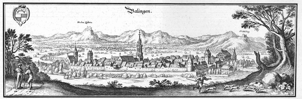 Balingen - Excerpt from Topographia Sueviae by Matthaus Merian