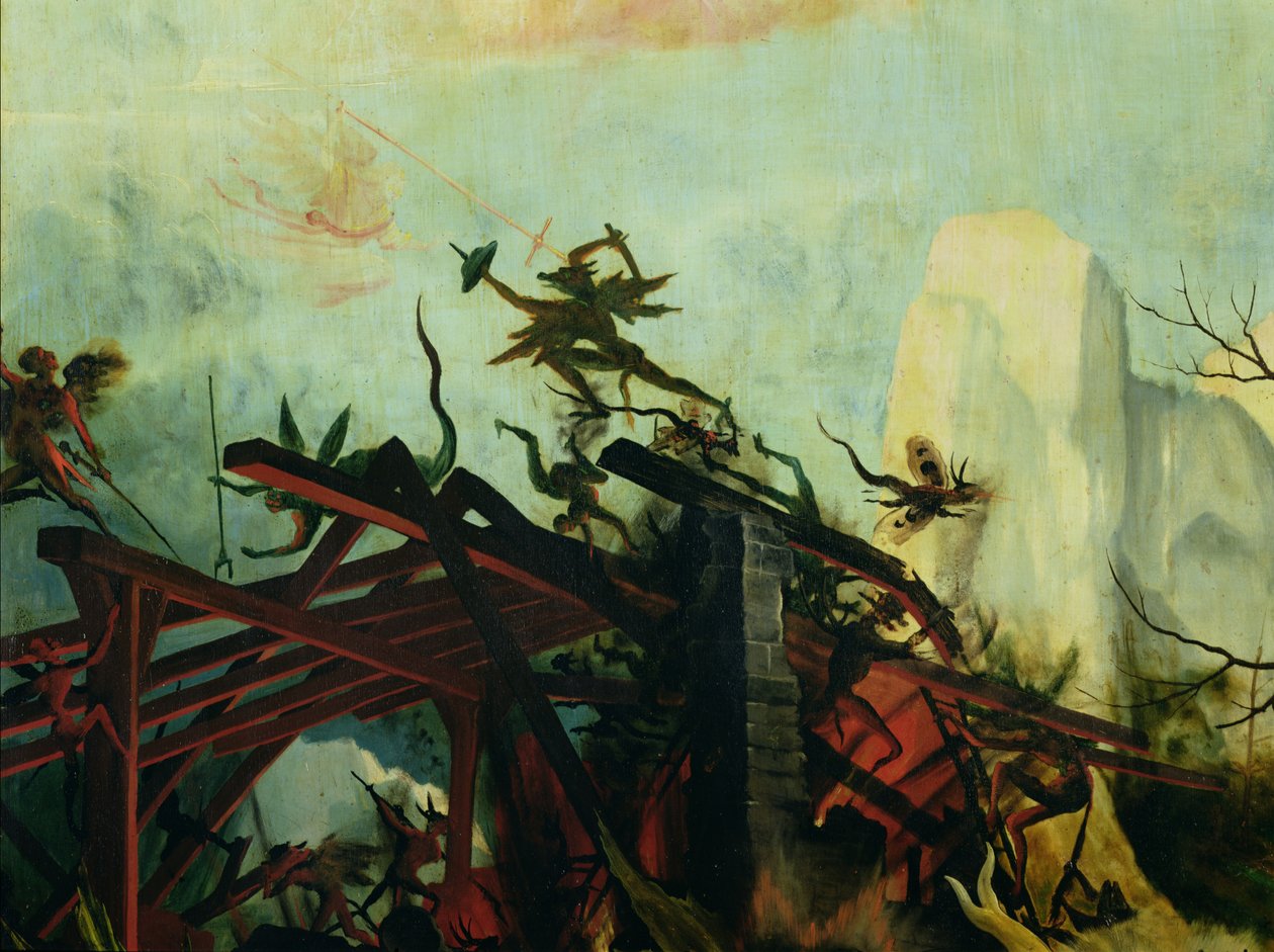 Angel Attacking the Devils (detail) by Matthias Grünewald
