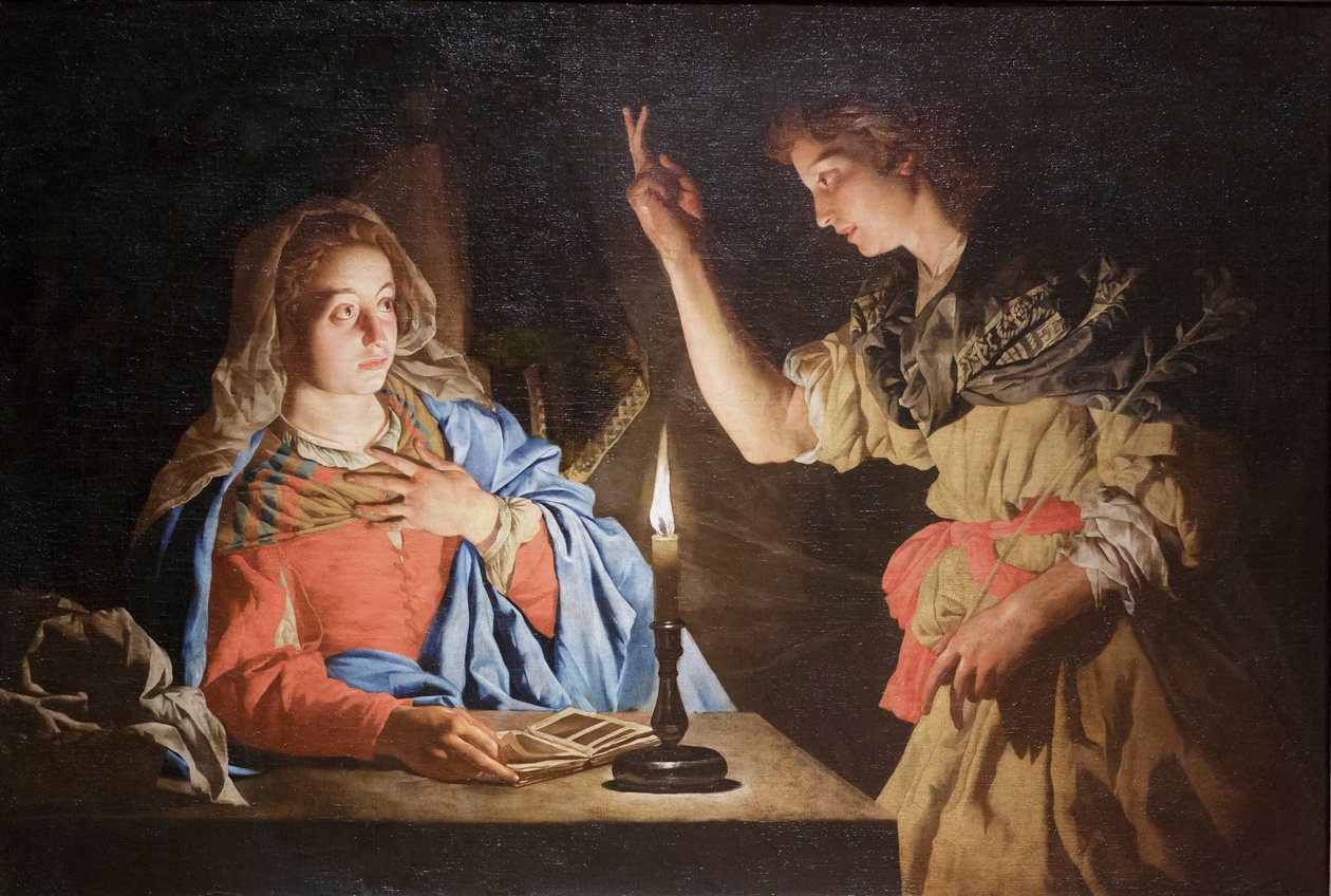 Annunciation by Matthias (c.1600 p.1650) Stomer