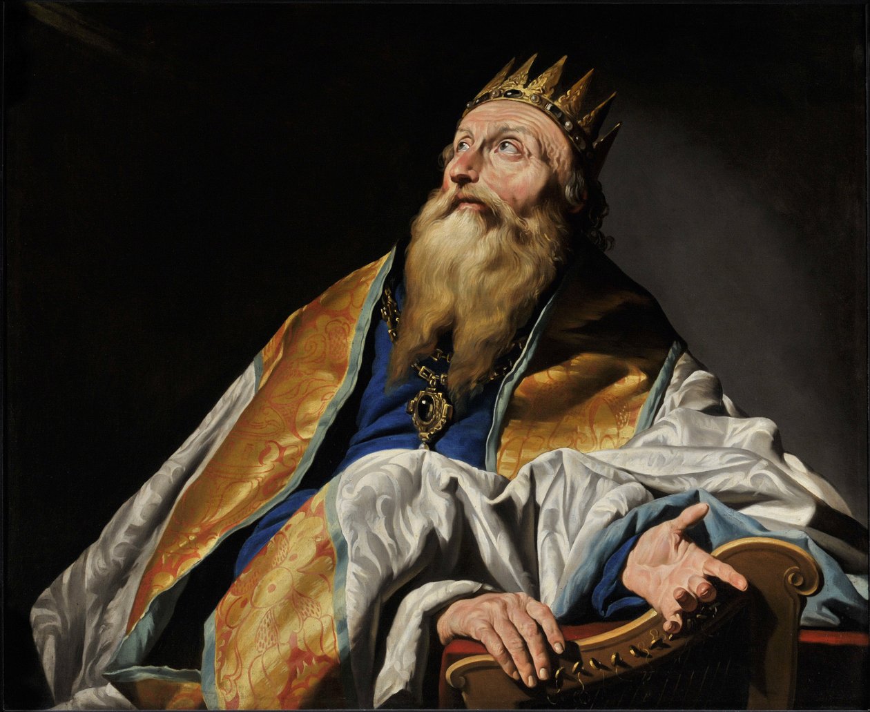 The King David by Matthias (c.1600 p.1650) Stomer
