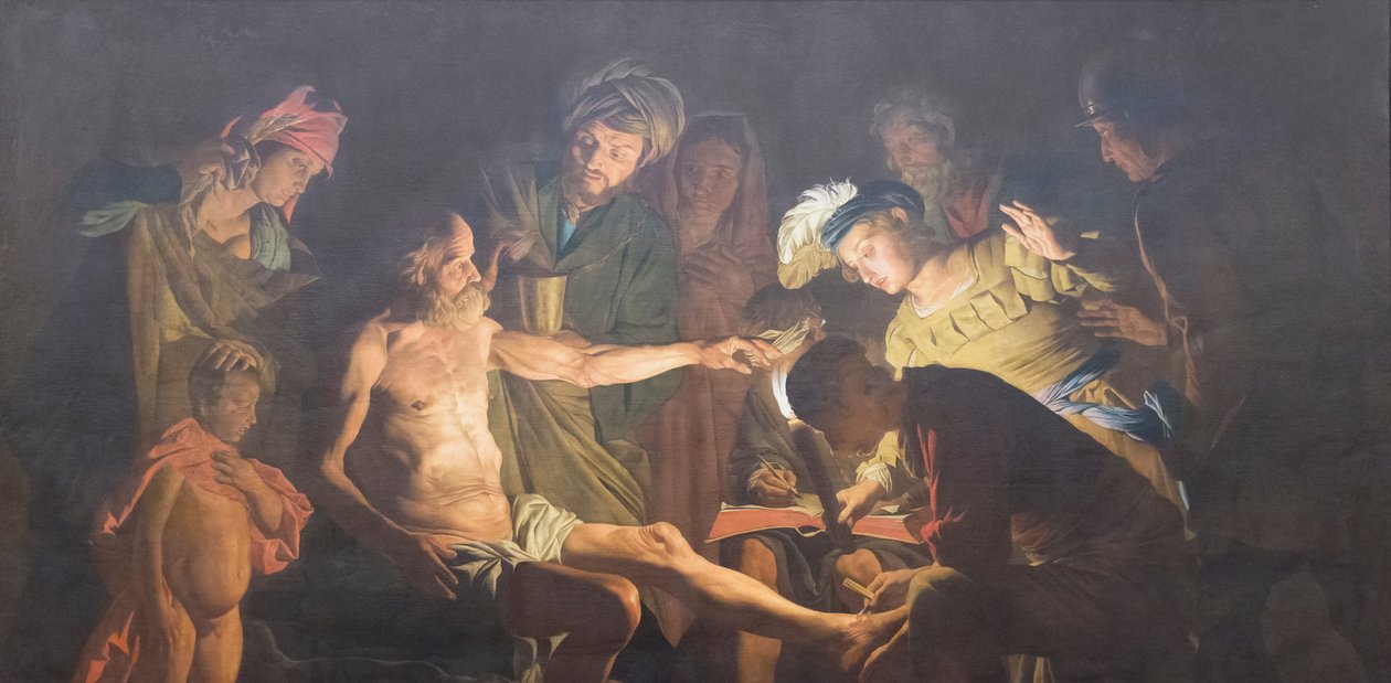 The Death of Seneca by Matthias (c.1600 p.1650) Stomer