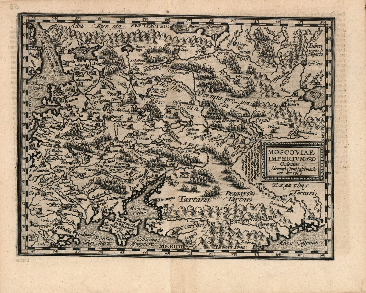 Moscoviae Imperium, 1600 by Matthias Quad