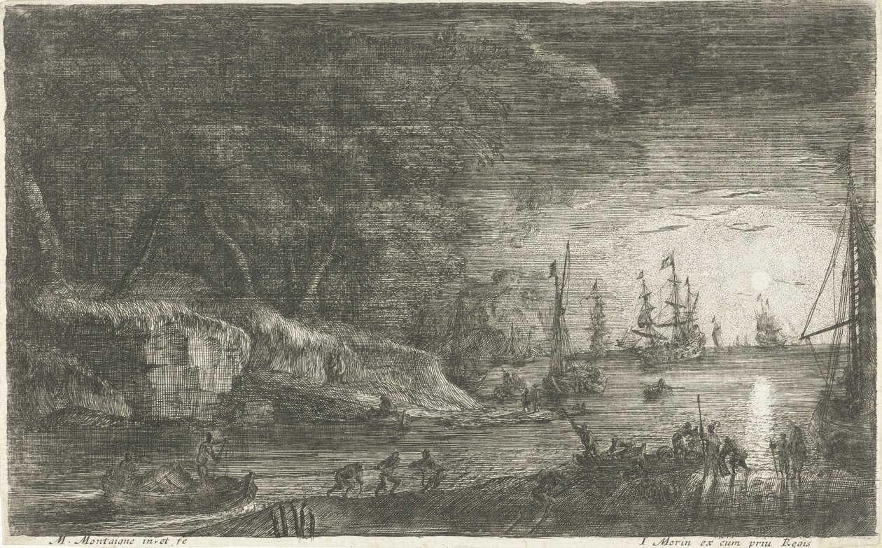 Seascape by Moonlight by Matthieu van Plattenberg