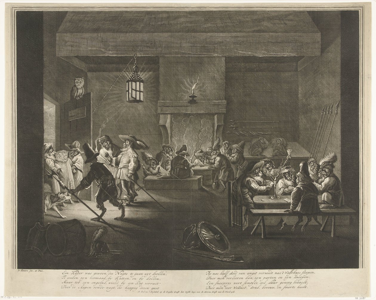 Waiting Room with Monkeys, ca. 1720 by Matthijs Pool