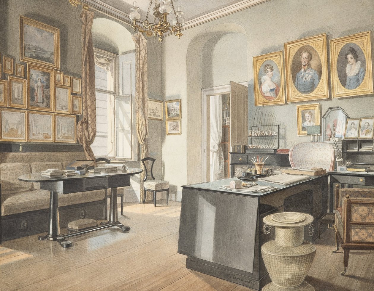 A Study Interior at St. Polten by Matthäus Kern