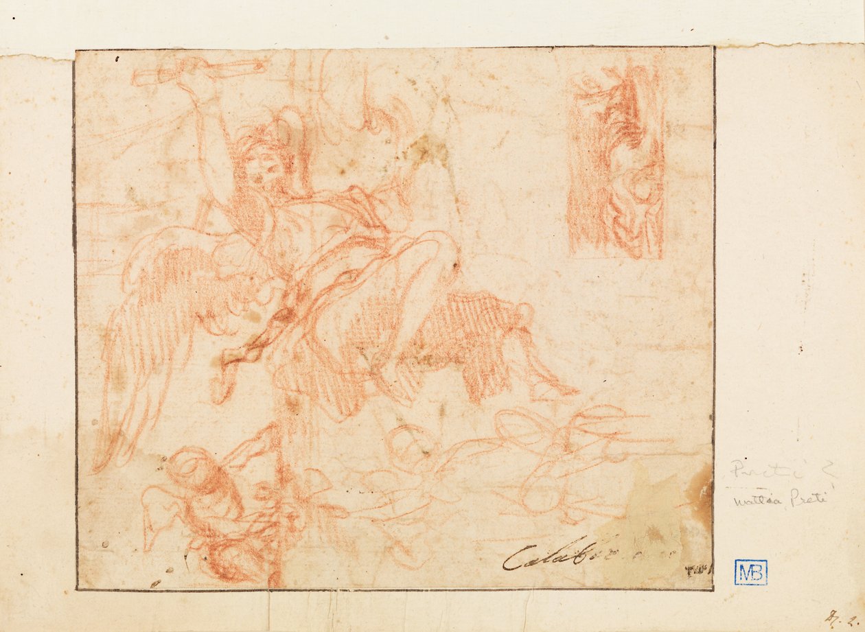 Flying Angel and Other Figures by Mattia Preti