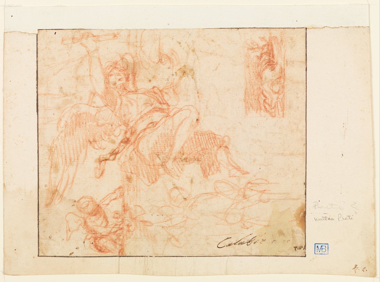 Flying Angel and Other Figures by Mattia Preti