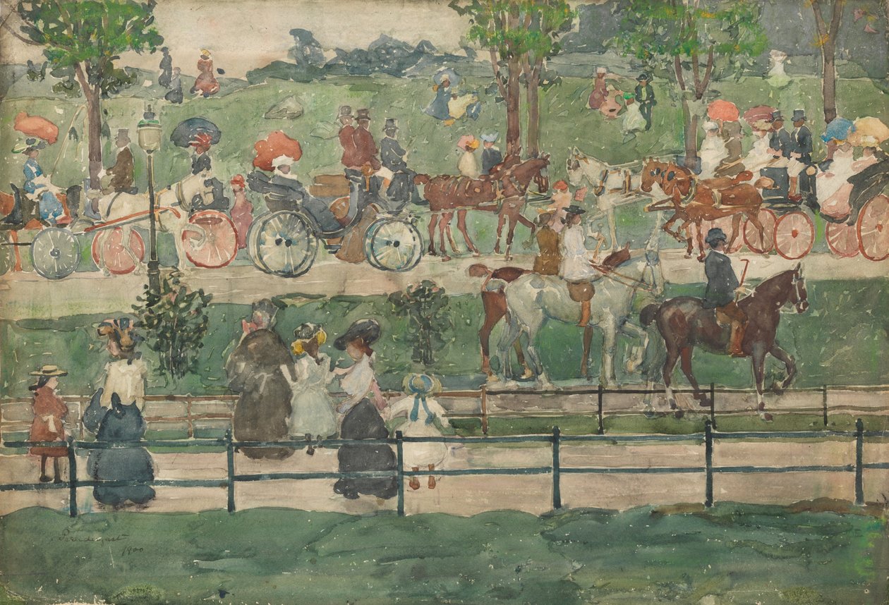 Central Park, 1900 by Maurice Brazil Prendergast
