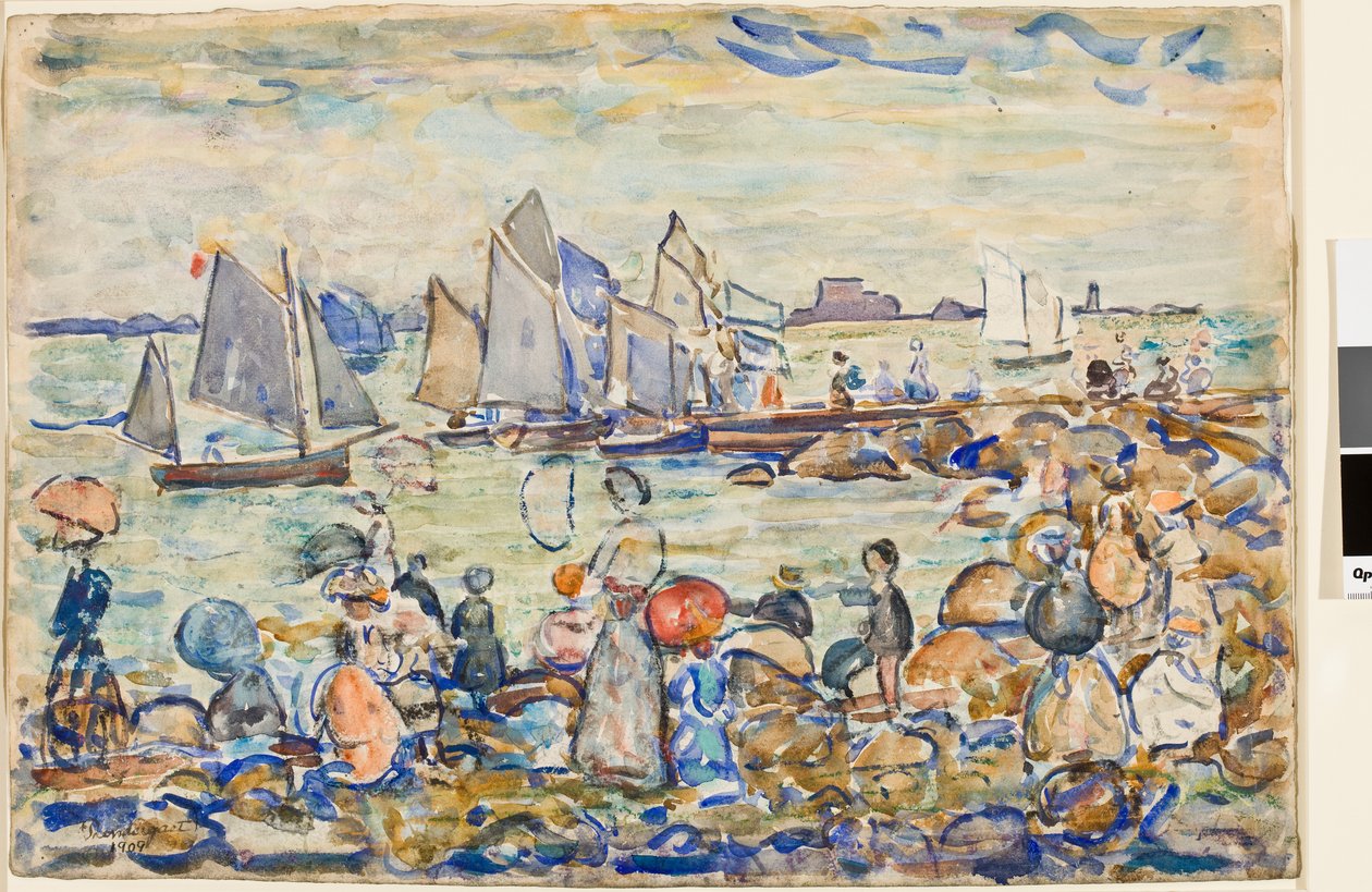 The Port, St. Malo, Brittany by Maurice Brazil Prendergast