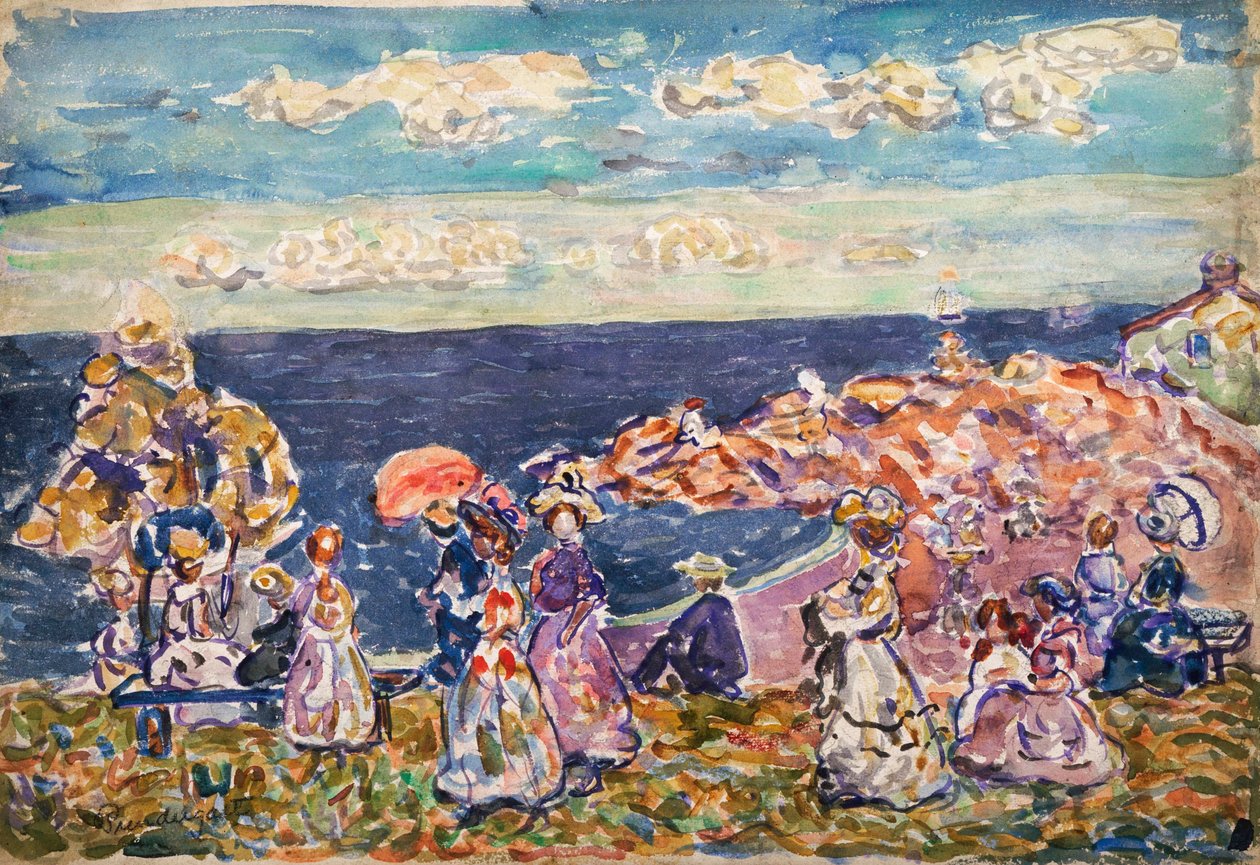 On the Beach by Maurice Brazil Prendergast