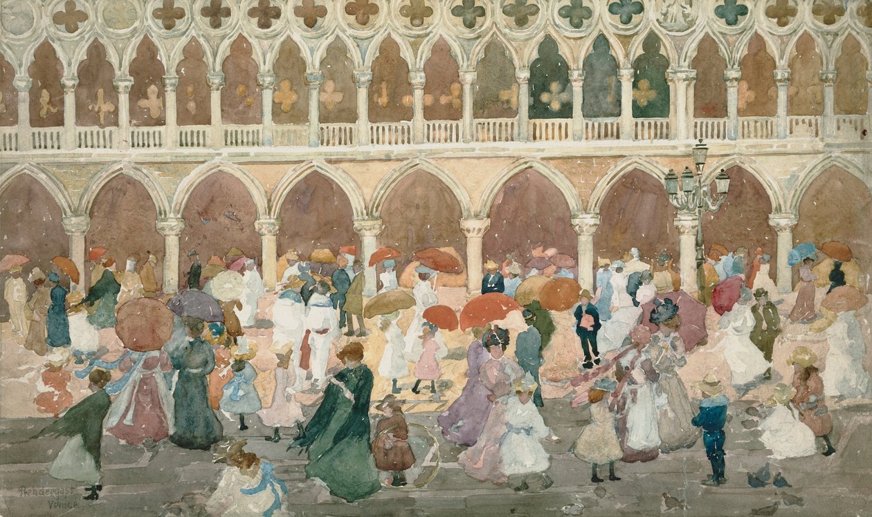 Sunlight on the Piazzetta by Maurice Brazil Prendergast