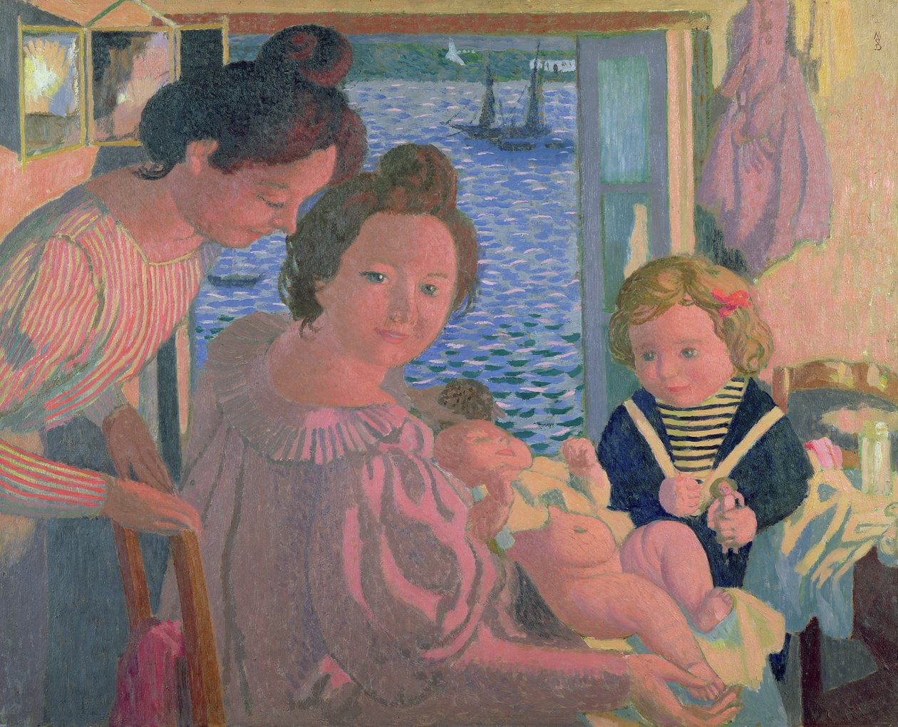Maternity at Pouldu, Evening by Maurice Denis