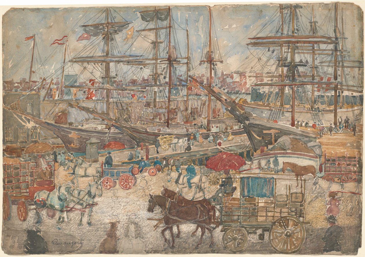 Docks, East Boston by Maurice Brazil Prendergast