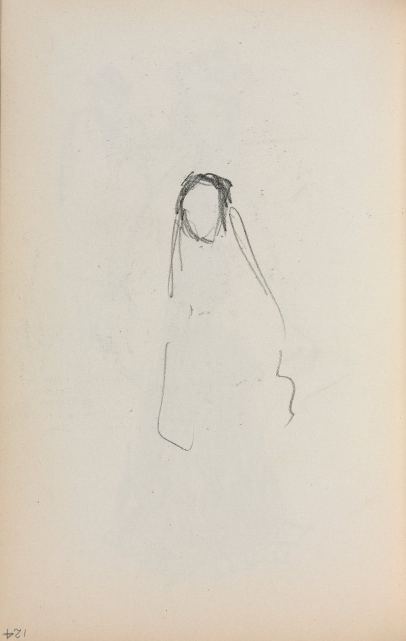 Italian Sketchbook: Figure page 124 by Maurice Brazil Prendergast