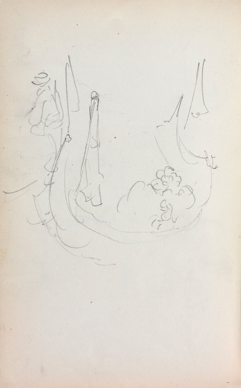 Italian Sketchbook: Gondola Page 35, 1898-1899 by Maurice Brazil Prendergast