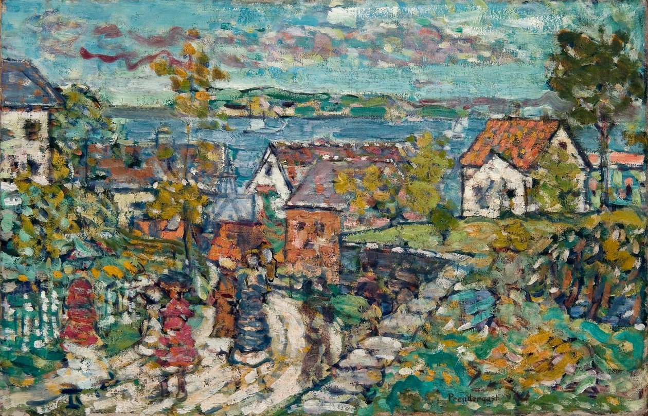 Landscape (Road & Town) by Maurice Brazil Prendergast