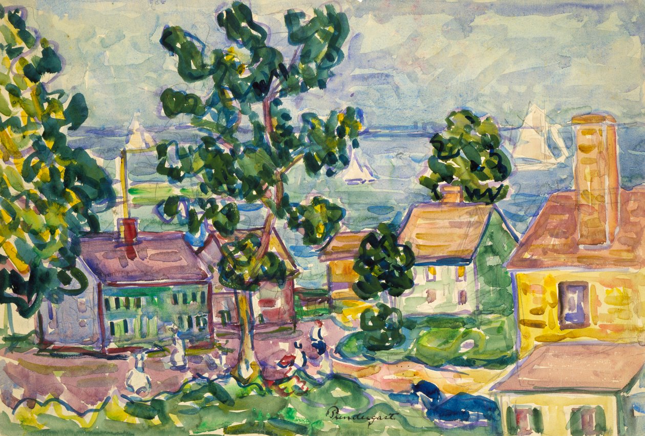 New England Coastal Village by Maurice Brazil Prendergast