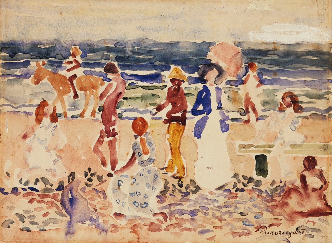 On the Beach by Maurice Brazil Prendergast