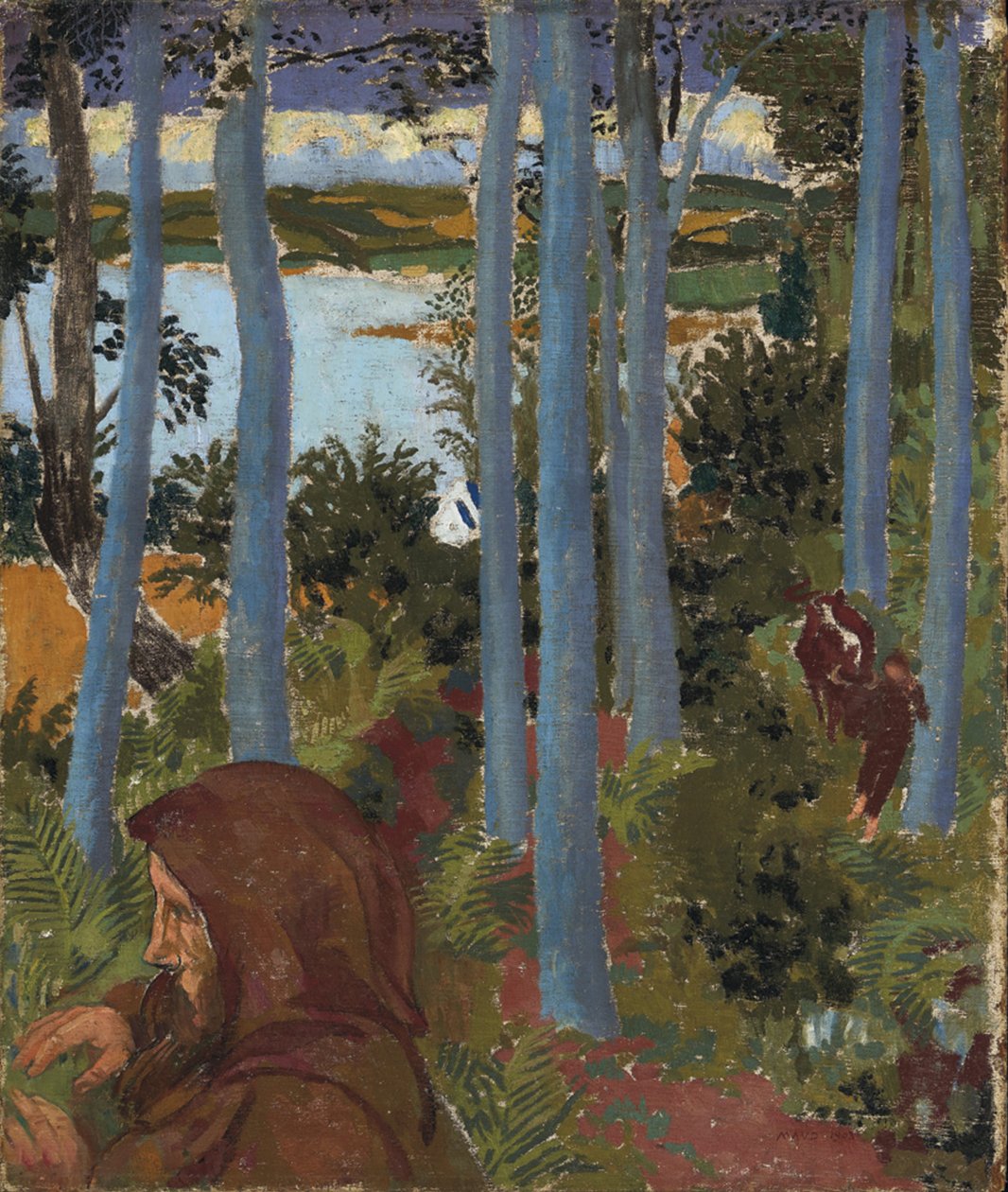 Landscape with Hooded Man by Maurice Denis