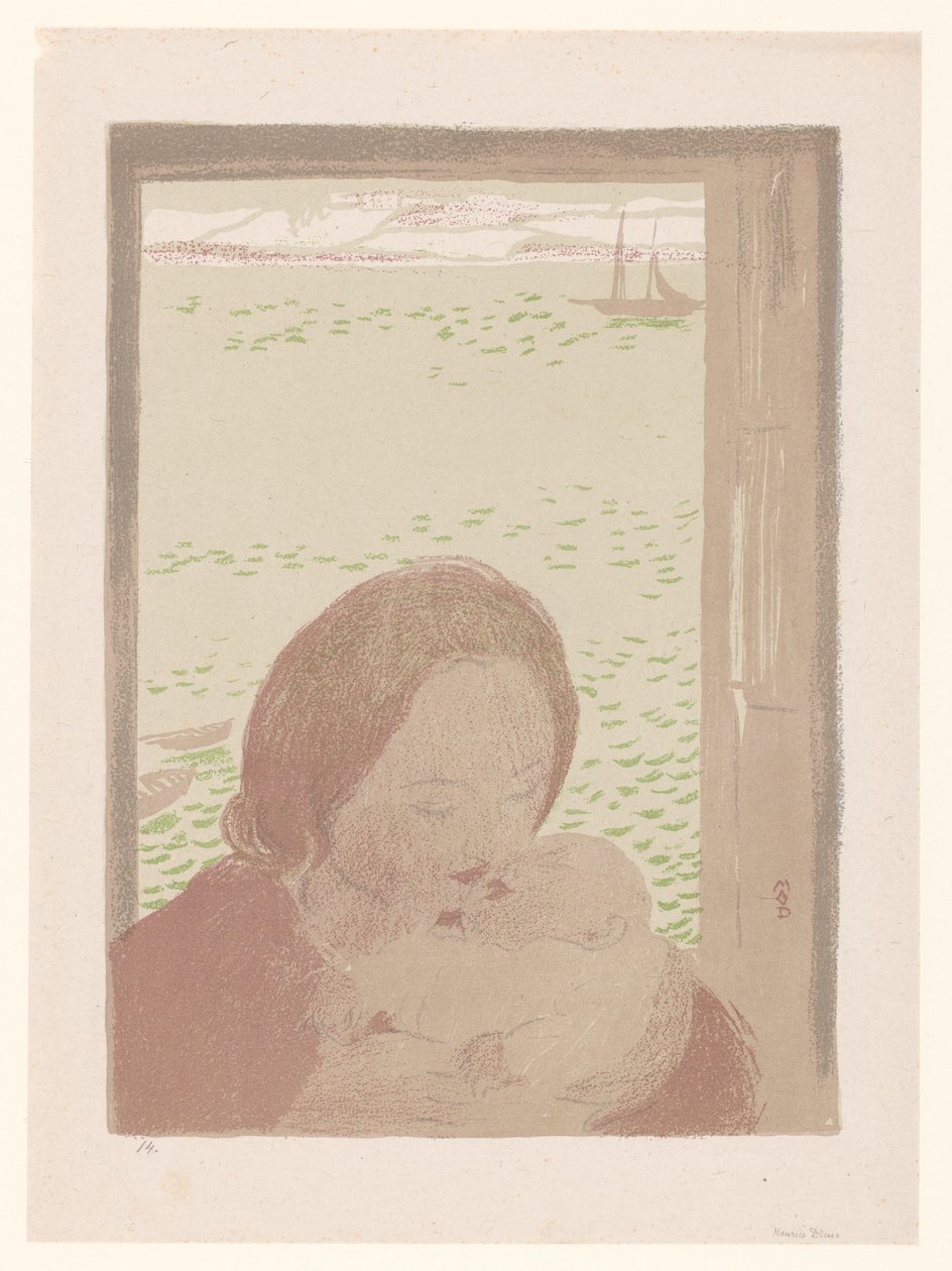 Mother with Baby by a Window by Maurice Denis