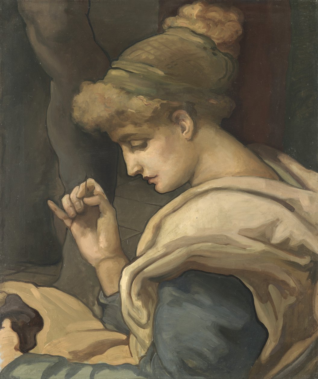 Sewing by Maurice Greiffenhagen