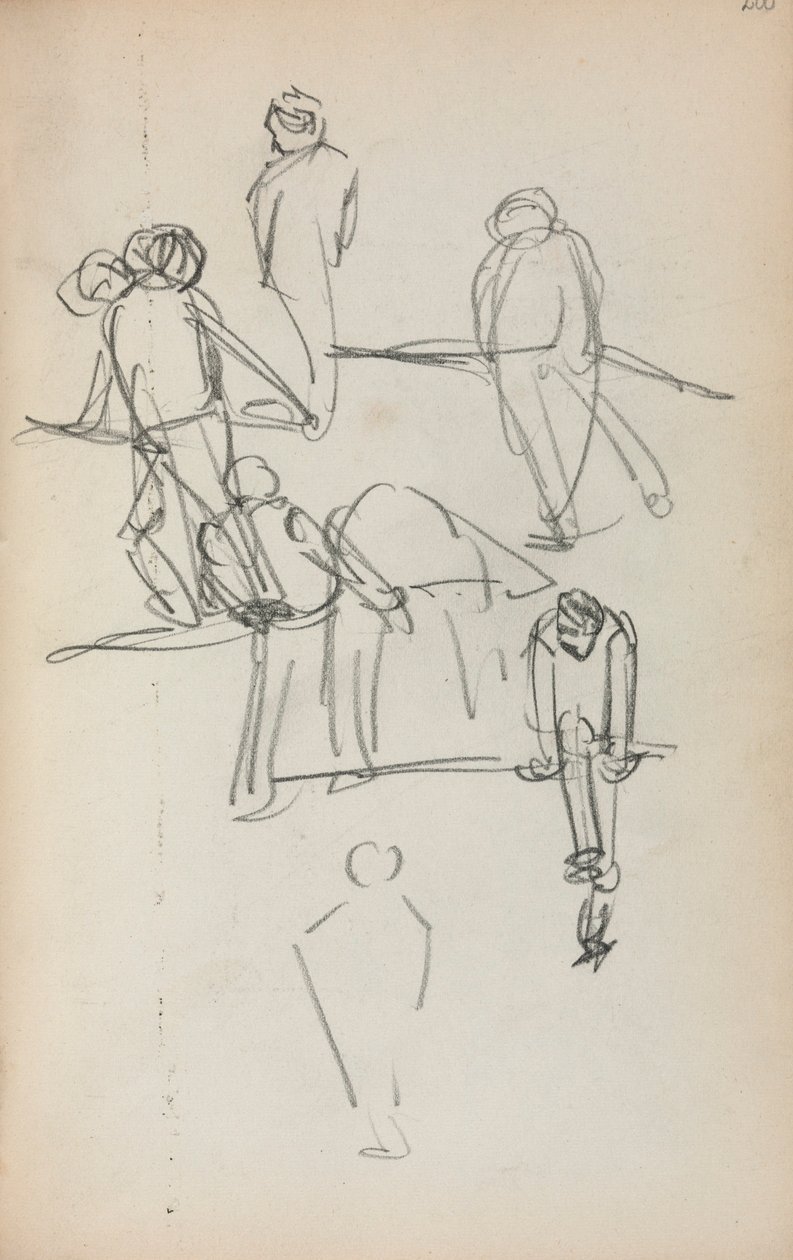 Italian Sketchbook: Figures (page 200) by Maurice Prendergast