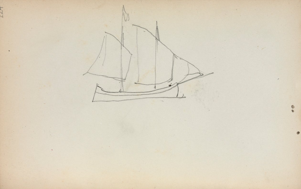 Italian Sketchbook: Sailboat (page 224) by Maurice Prendergast