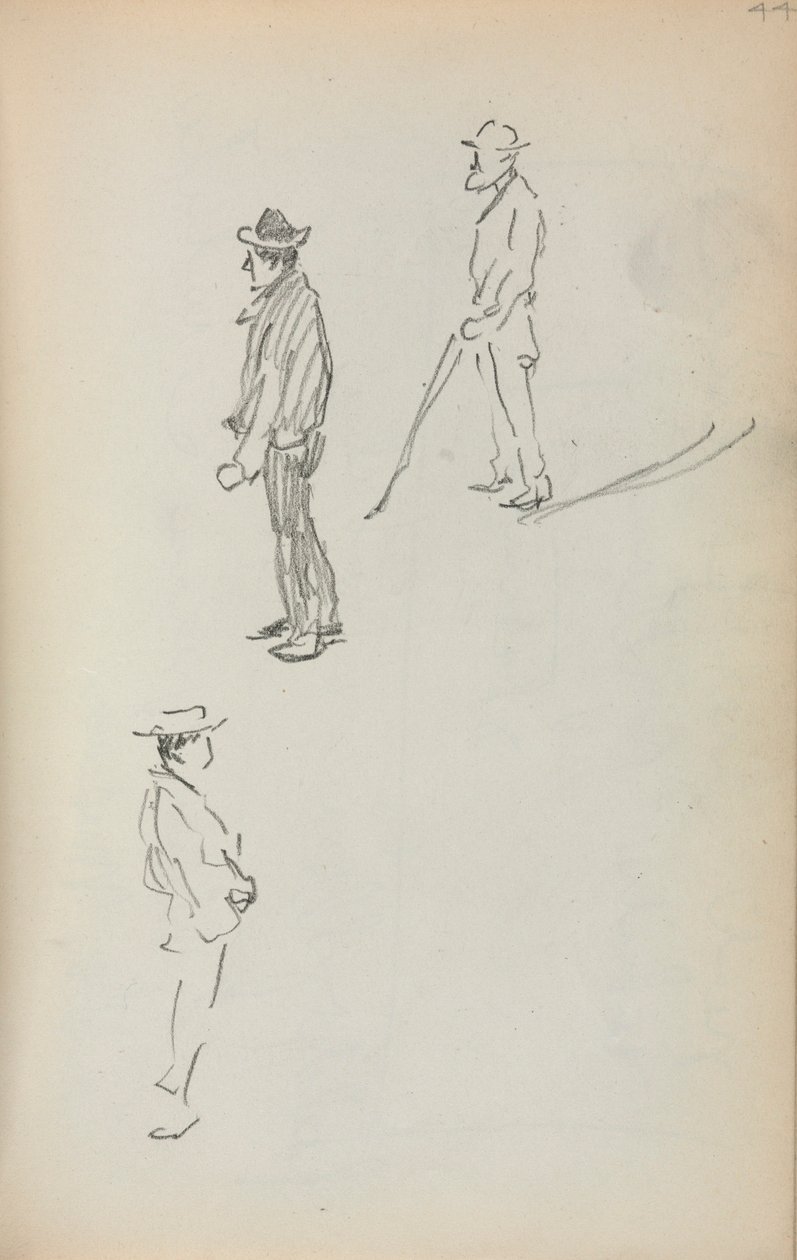 Italian Sketchbook: Three Standing Men by Maurice Prendergast