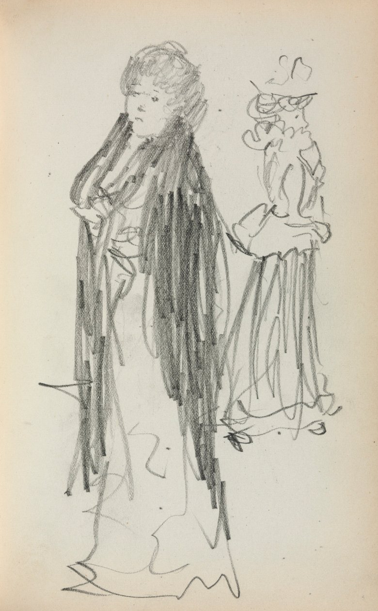 Italian Sketchbook: Two Standing Women (page 129) by Maurice Prendergast