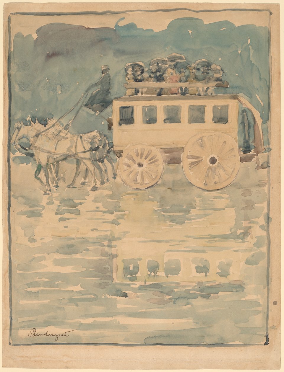 Parisian Omnibus by Maurice Brazil Prendergast
