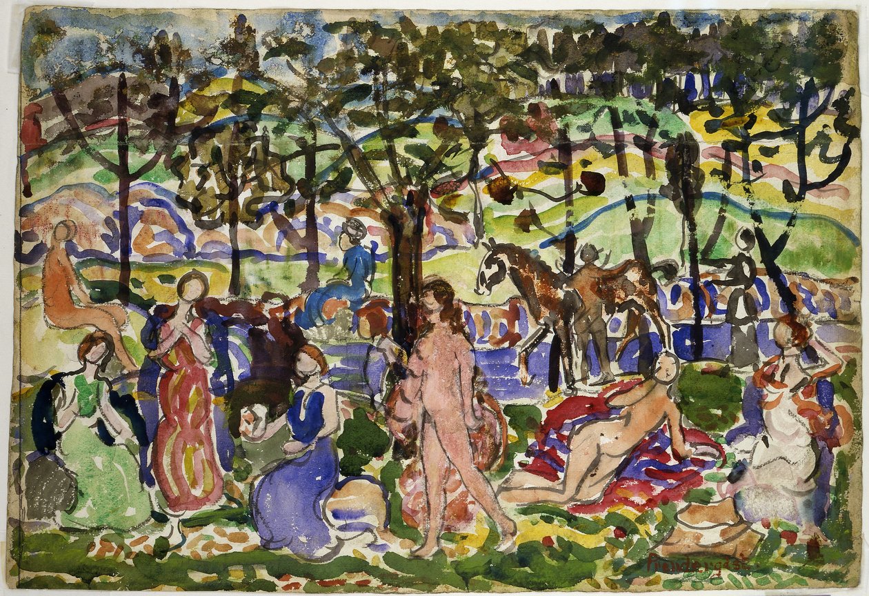 Park Scene by Maurice Prendergast