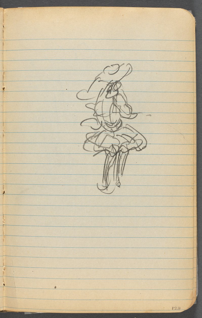 Sketchbook: Female Figure (page 123) by Maurice Prendergast