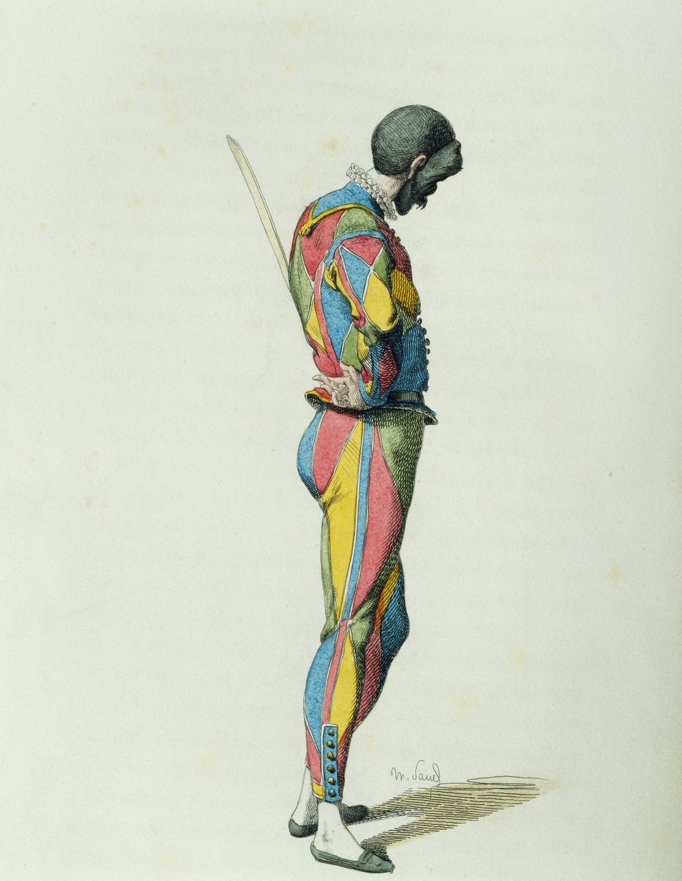 Harlequin in 1858 by Maurice Sand