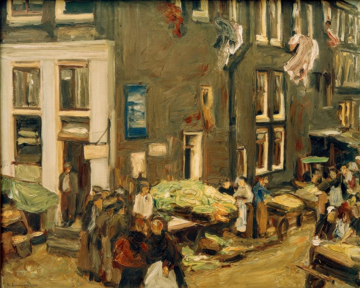 Jewish Quarter in Amsterdam (Uilenburgersteeg Corner Jodenbreestraat) by Max Liebermann
