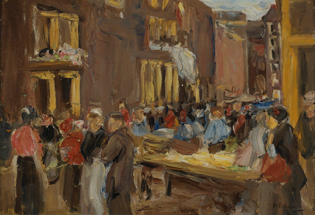 Jewish Quarter in Amsterdam by Max Liebermann