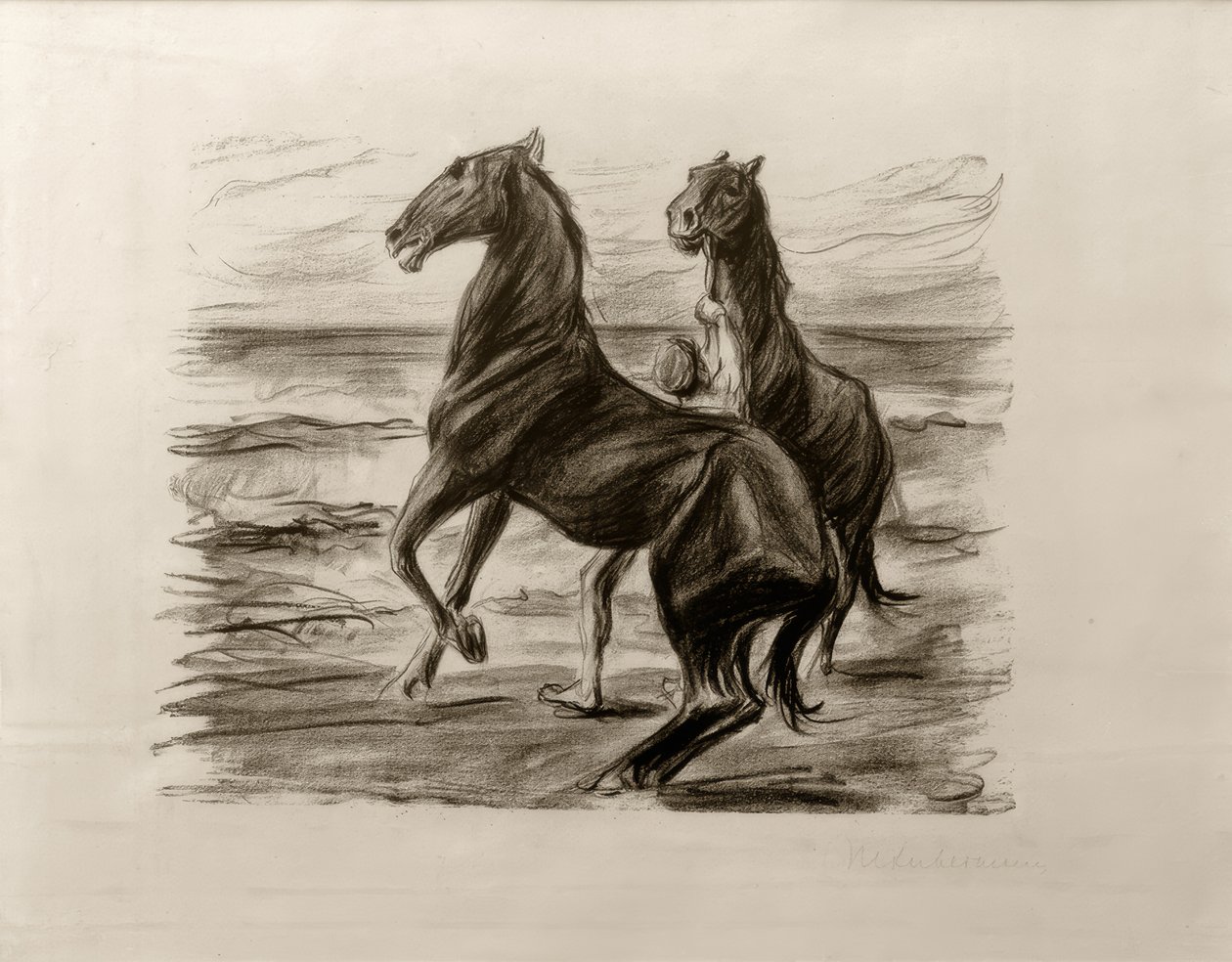 Rising Horses by Max Liebermann