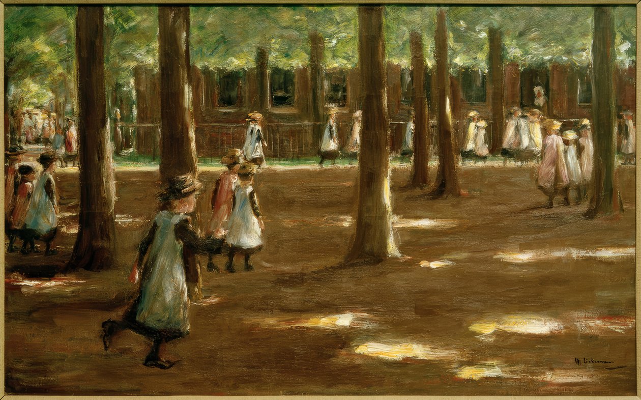 School Walk in Laren - Composition Study by Max Liebermann