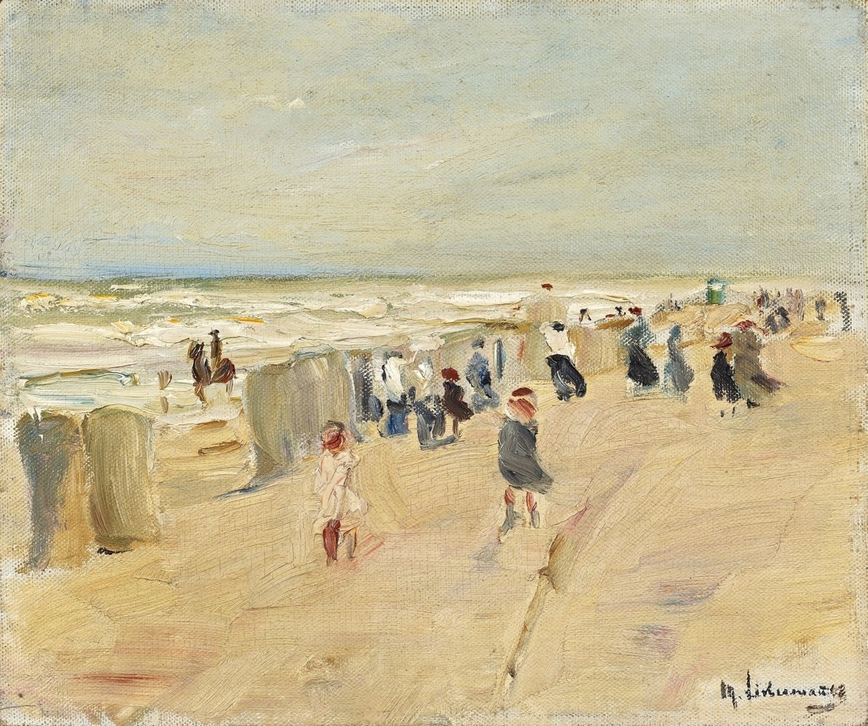 Beach in Noordwijk during Storm by Max Liebermann