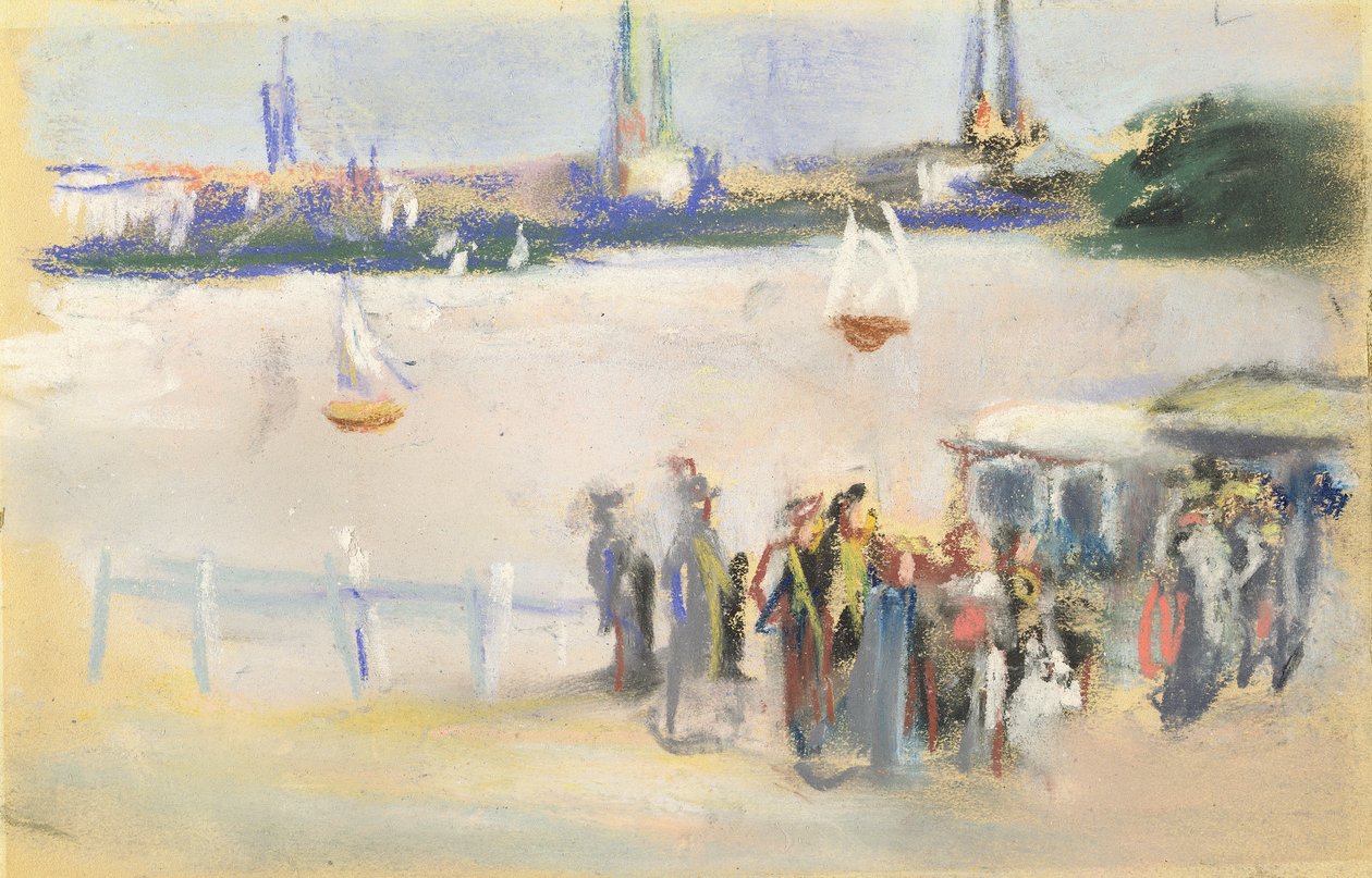 View of the Aussenalster, 1909 by Max Liebermann