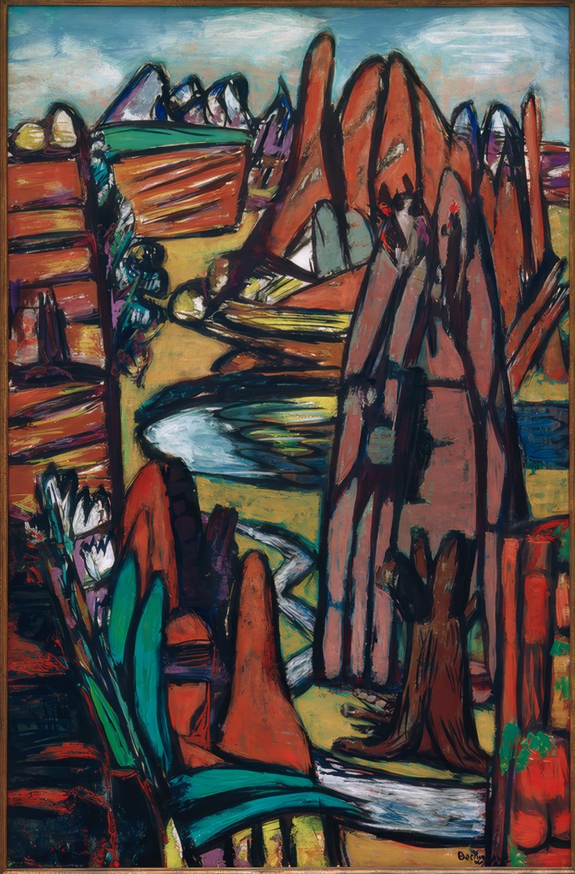 Boulder Rock Landscape by Max Beckmann