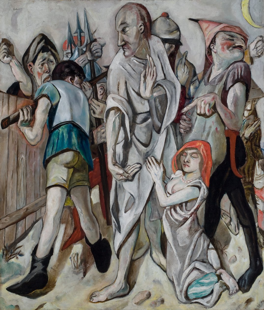 Christ and the Woman Taken in Adultery by Max Beckmann