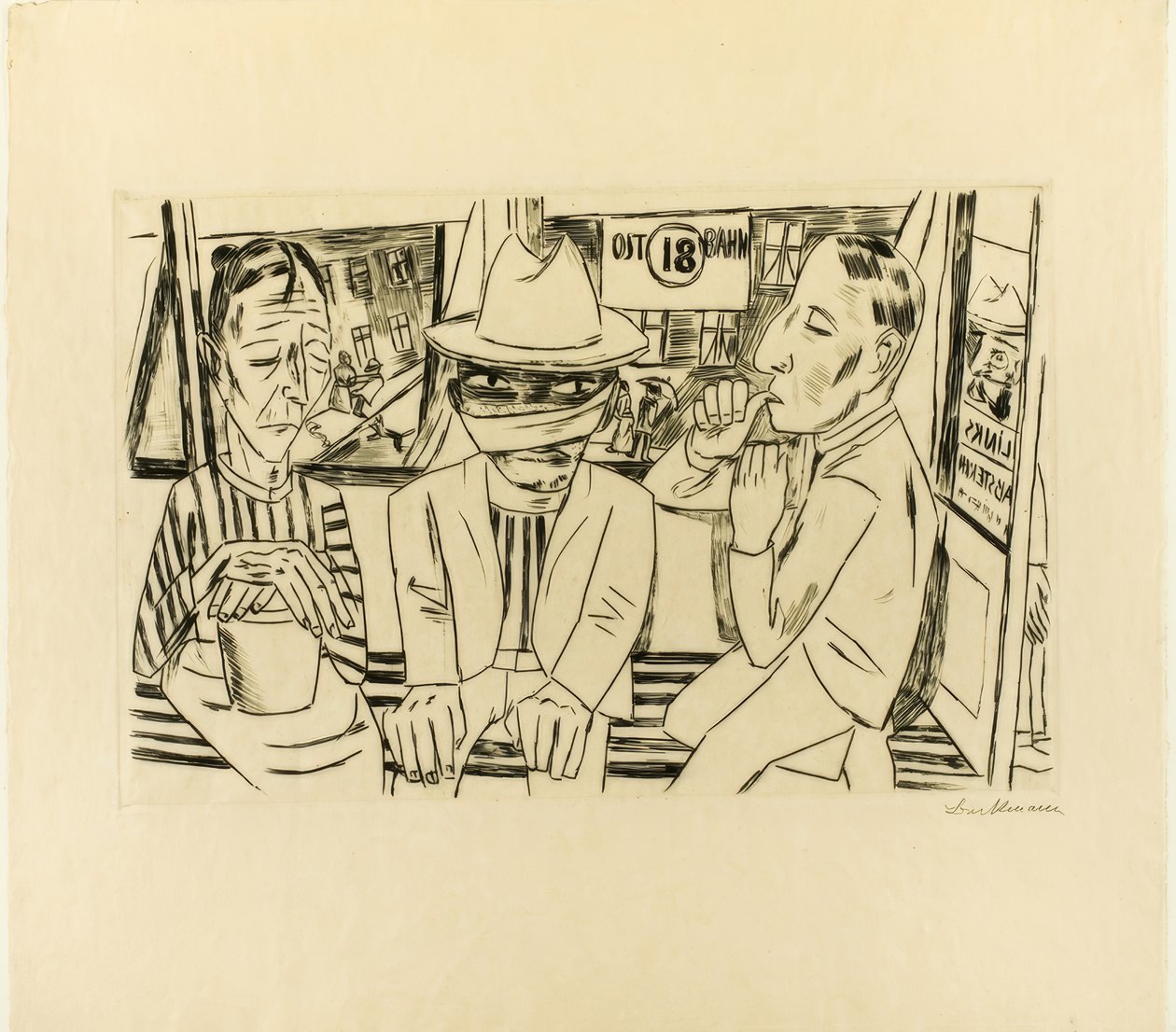 In the Tram by Max Beckmann
