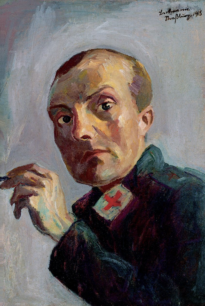 Self-portrait as a Male Nurse by Max Beckmann