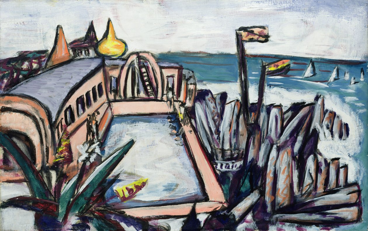 Swimming Pool at Cap Martin by Max Beckmann
