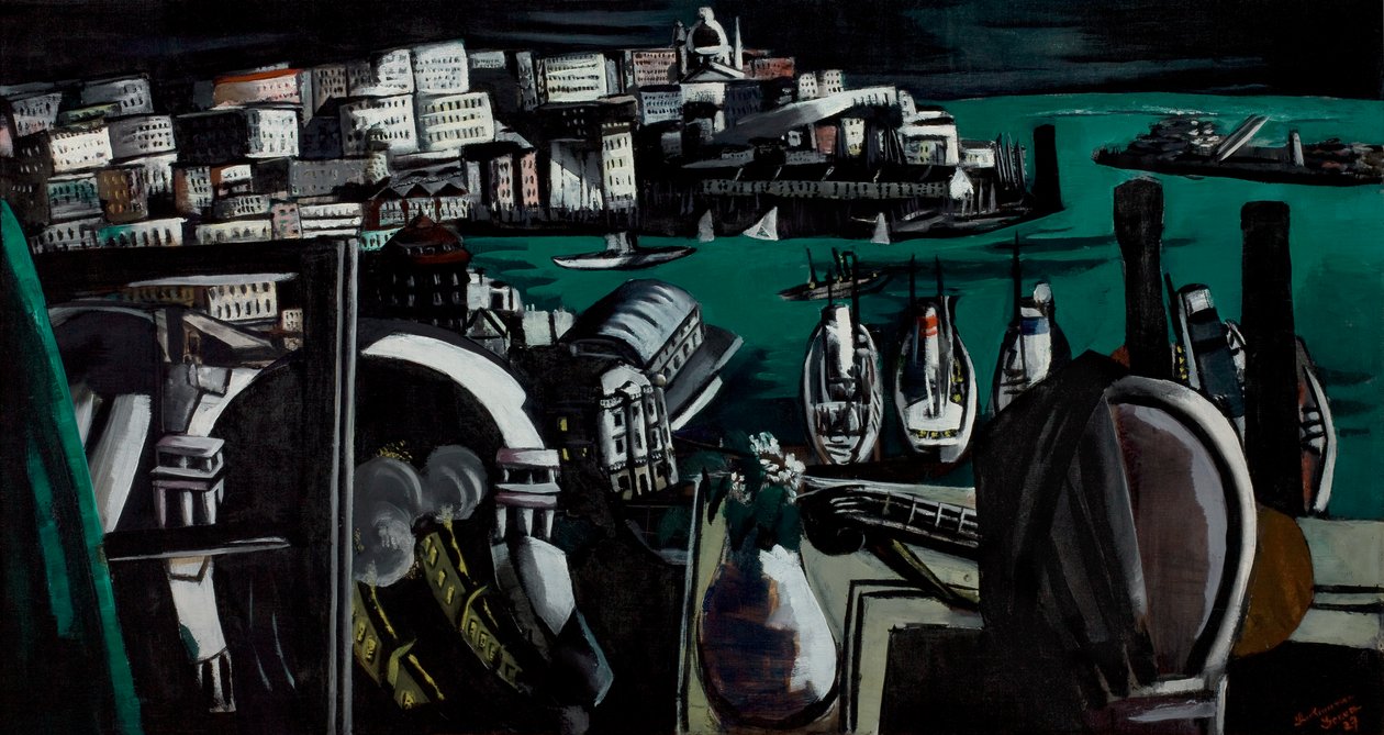 The Harbor of Genoa by Max Beckmann