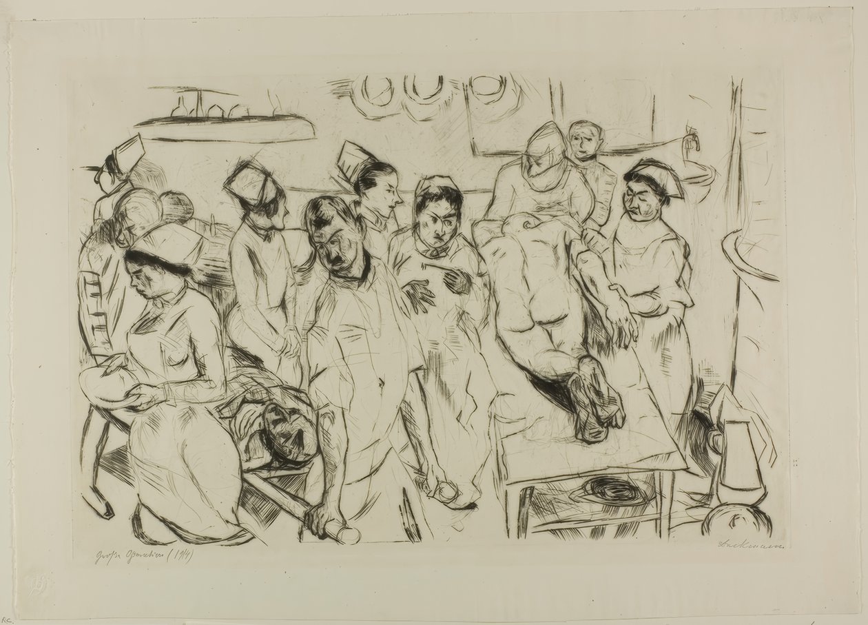 The Large Operation, plate eighteen from Gesichter by Max Beckmann