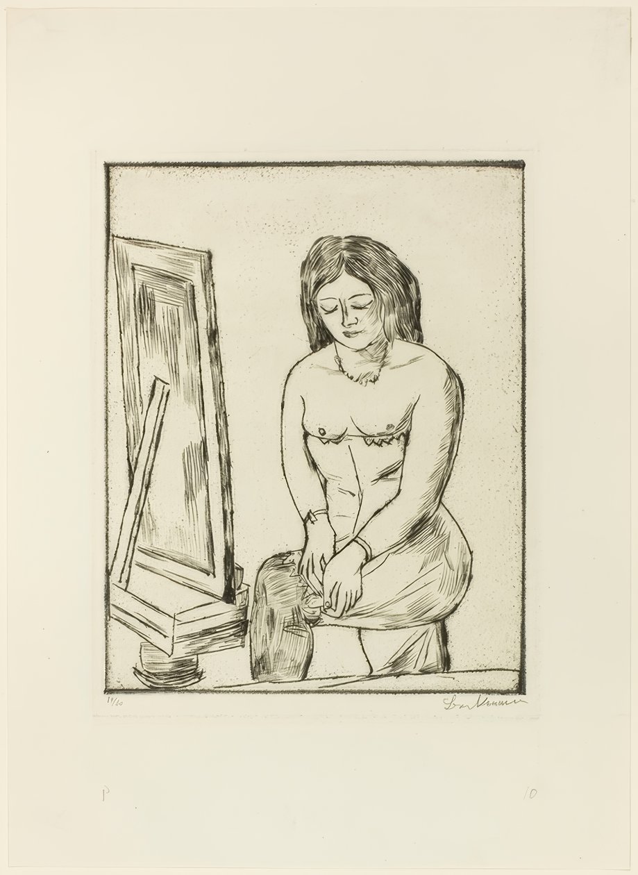 Toilette (Before the Mirror) by Max Beckmann