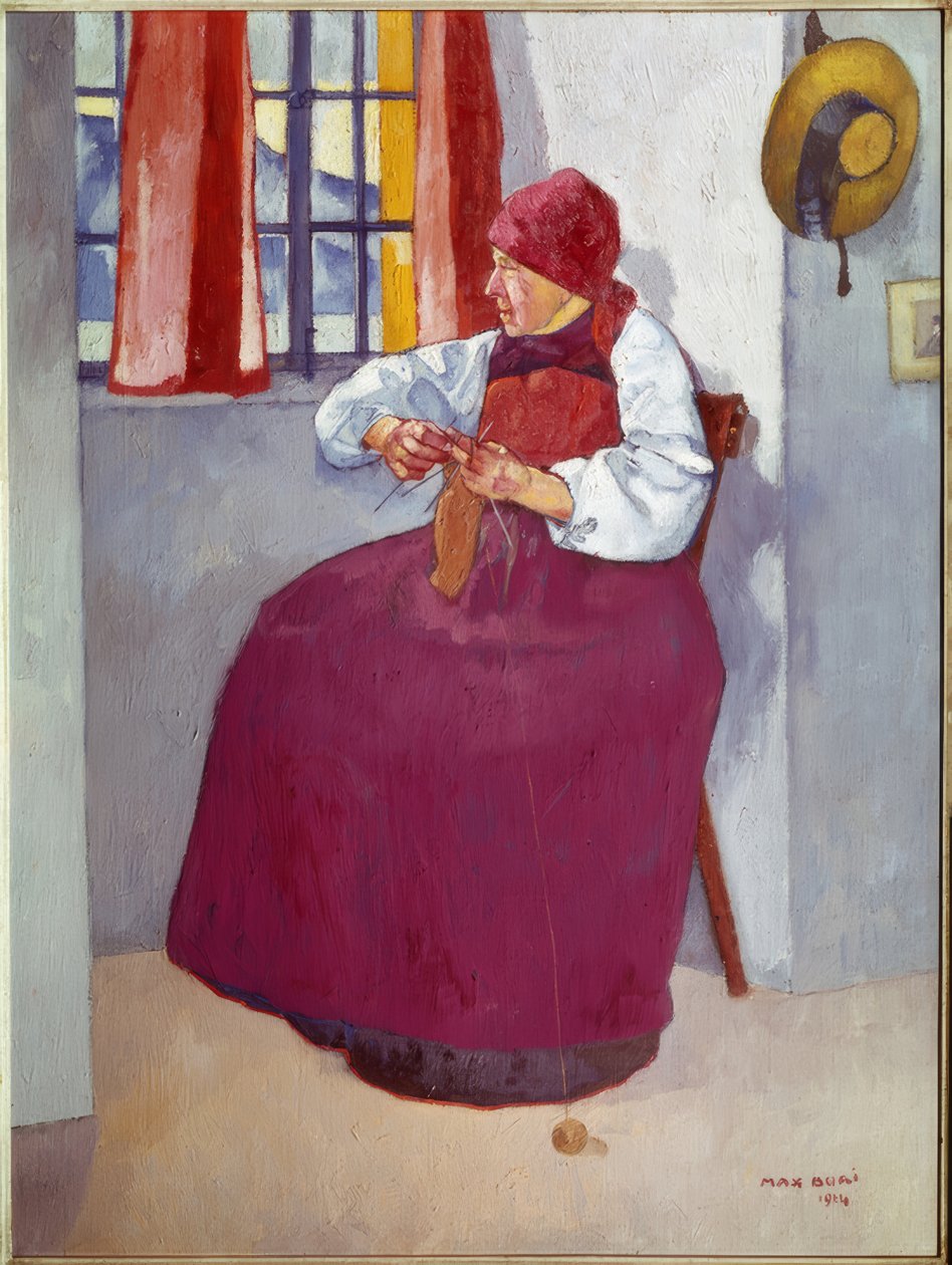 Knitting Woman by Max Buri